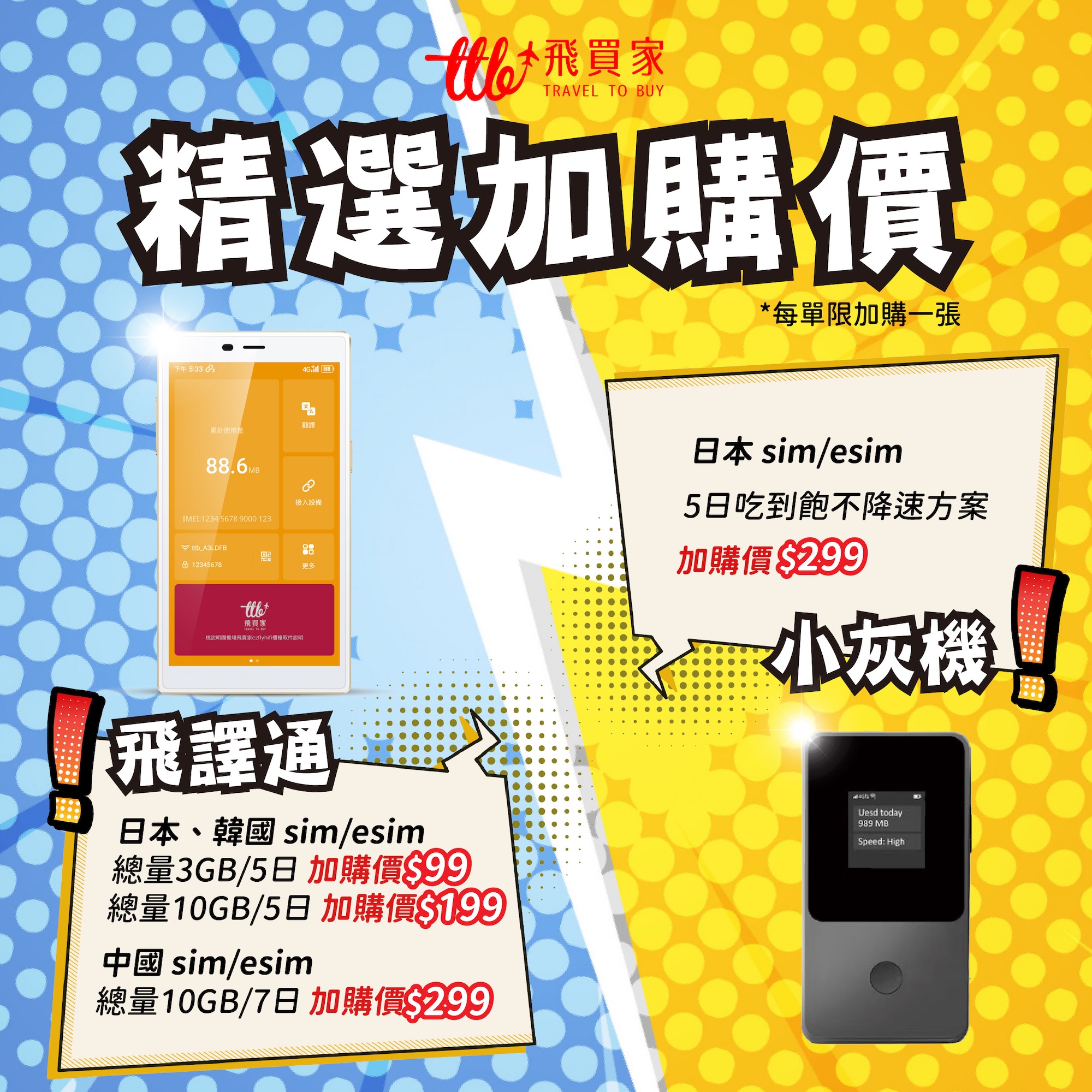 eSIM卡選飛買家 一站購齊全家所需 (含最新優惠）
